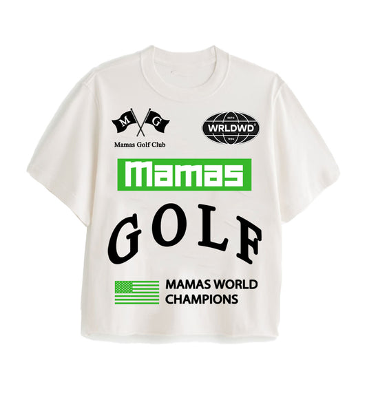 Mamas Golf Crop tee (White)
